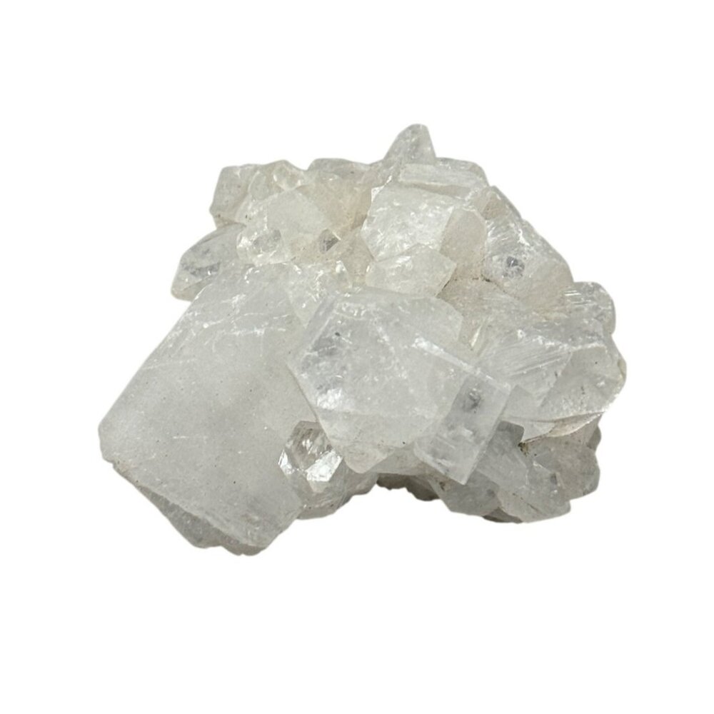 Raw Clear Quartz Cluster  Natural Formation & Metallic Inclusion 2.5x2.5" READ